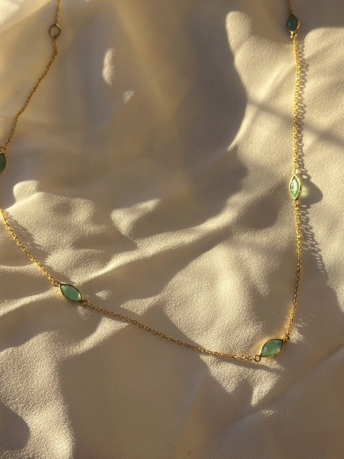 Aqua Chalcedony Neclace