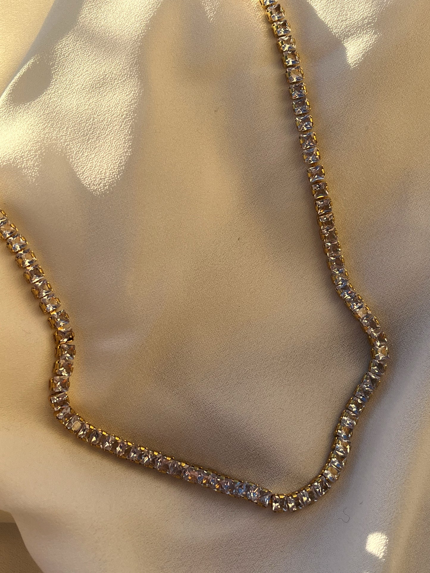 Rhinestone Tennis Necklace