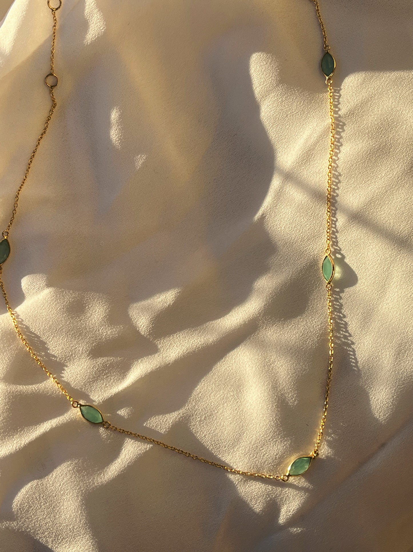 Aqua Chalcedony Neclace