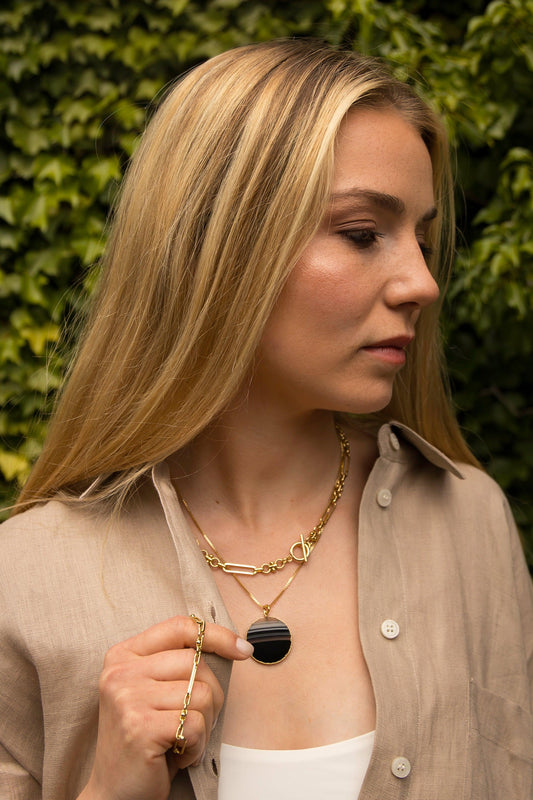 Black Agate Necklace - Kybalion Jewellery