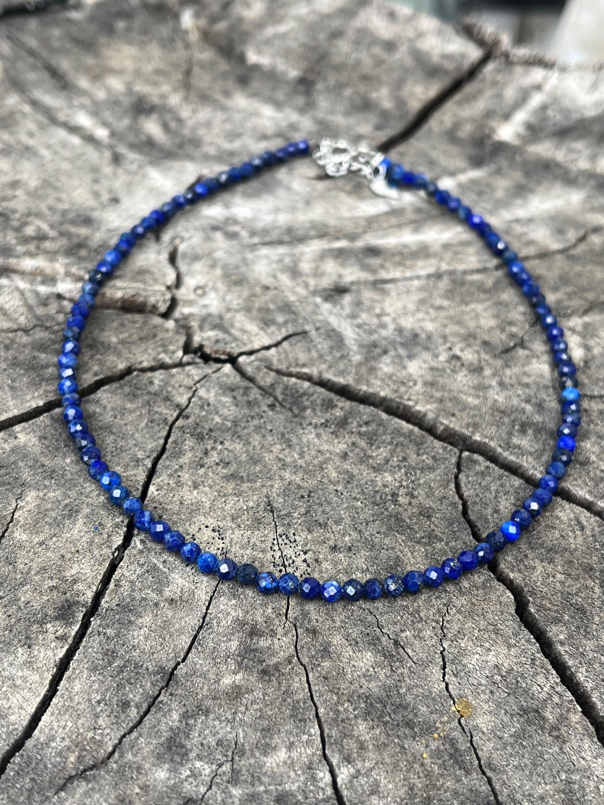 Lapis/Black Spinel Anklet - Kybalion Jewellery
