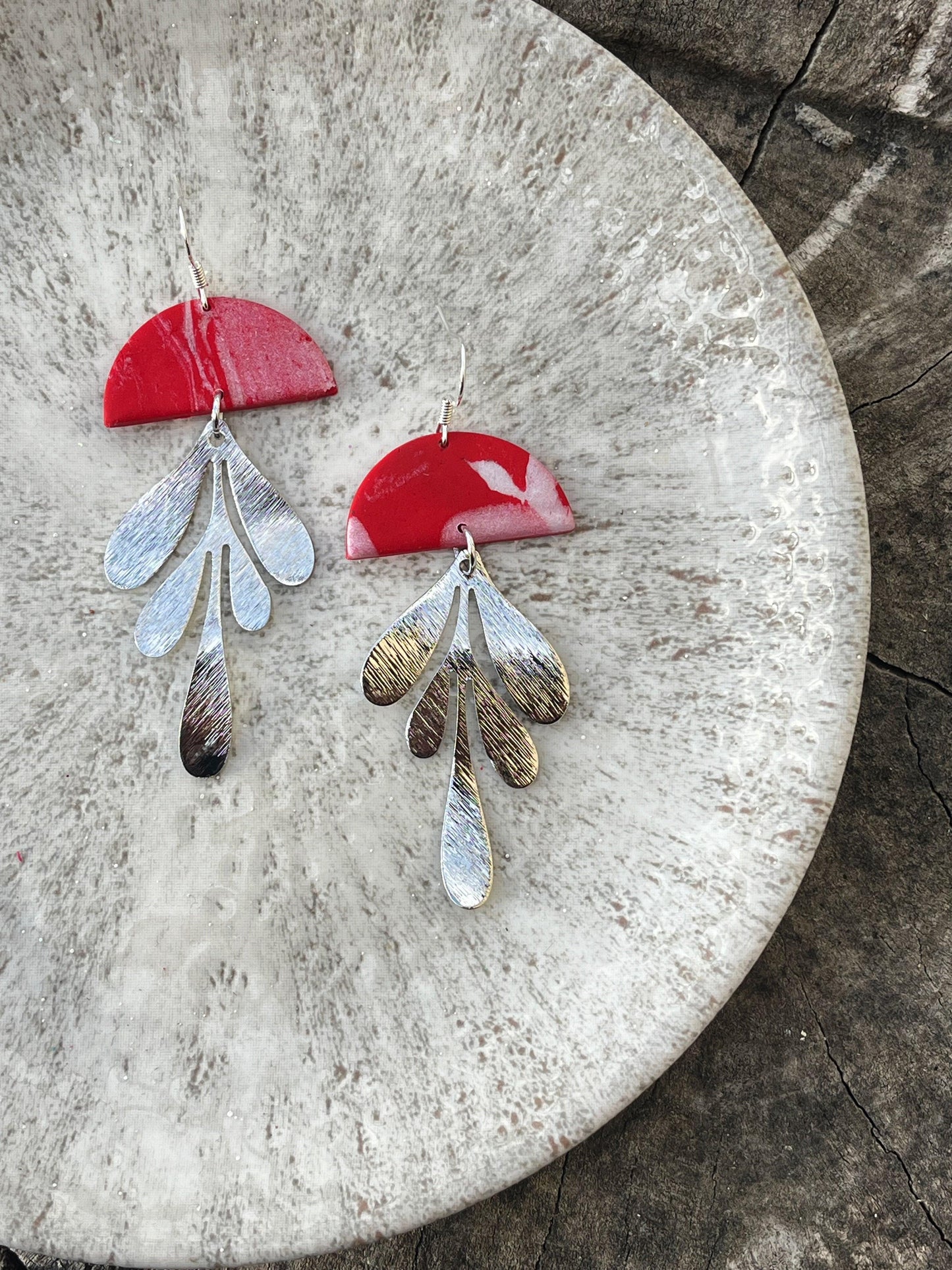 Red Leaf Earrings - Kybalion Jewellery