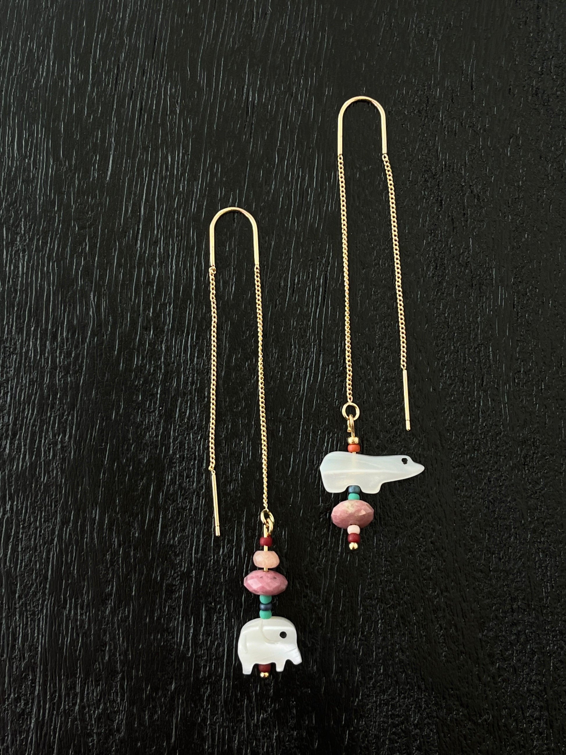 Vintage Bead Totem Earrings - 2 styles - Kybalion Jewellery