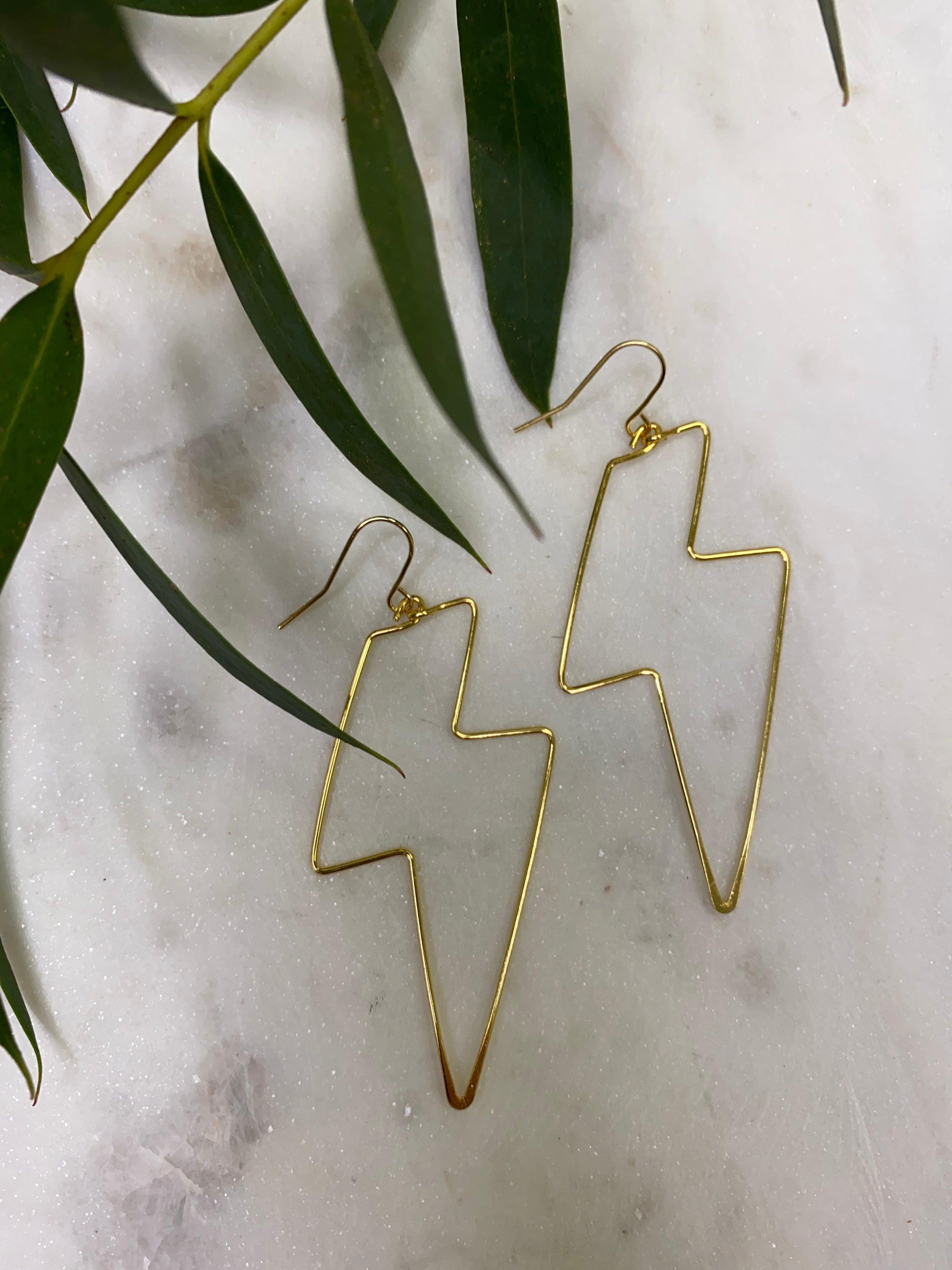 Lightning bolt dangle on sale earrings